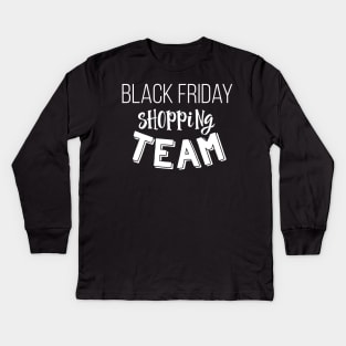 Black Friday Cyber Monday Shopping Team Holiday Sales Kids Long Sleeve T-Shirt